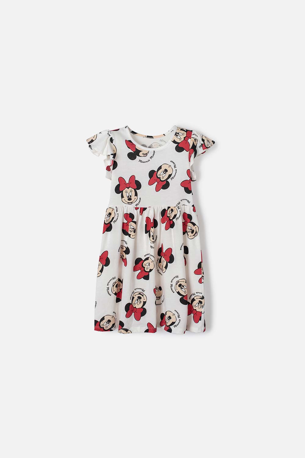 VESTIDO DE MINNIE MOUSE MARFIL PARA NIÑA 2T A 5T