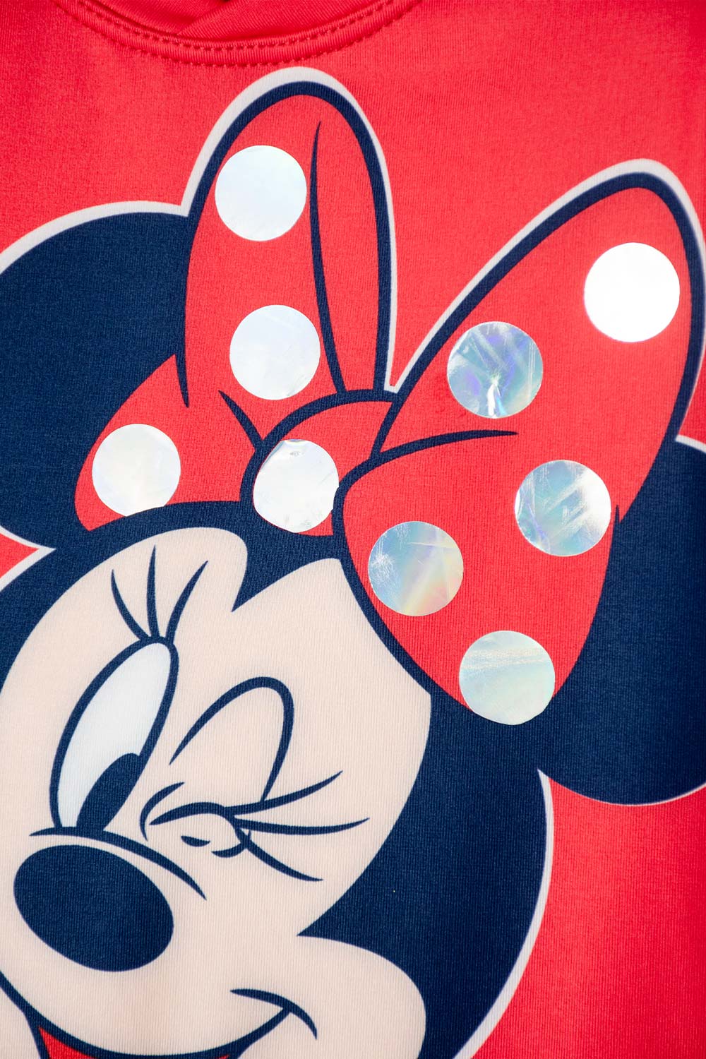 VESTIDO DE BAÑO DE MINNIE MOUSE ROJO MANGA LARGA PARA NIÑA 2T A 5T