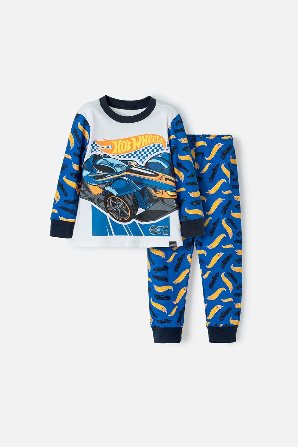 PIJAMA DE HOTWHEELS MANGA LARGA MULTICOLOR PARA NIÑO 2T A 5T