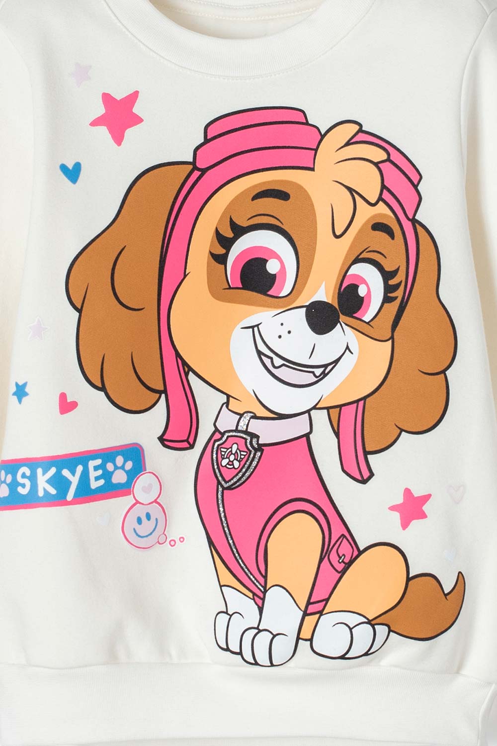 BUZO DE PAW PATROL CERRADO MARFIL PARA NIÑA 2T A 5T