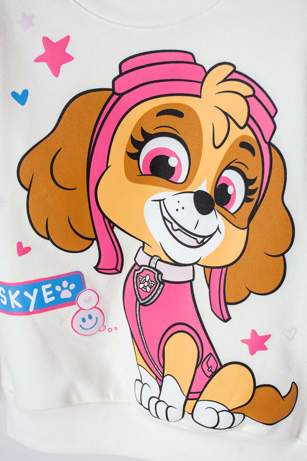 BUZO DE PAW PATROL CERRADO MARFIL PARA NIÑA 2T A 5T