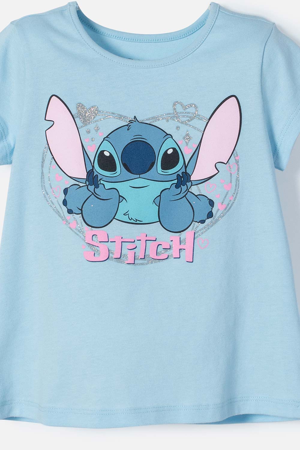CAMISETA DE STITCH AZUL ICÓNICA PARA NIÑA 2T A 5T
