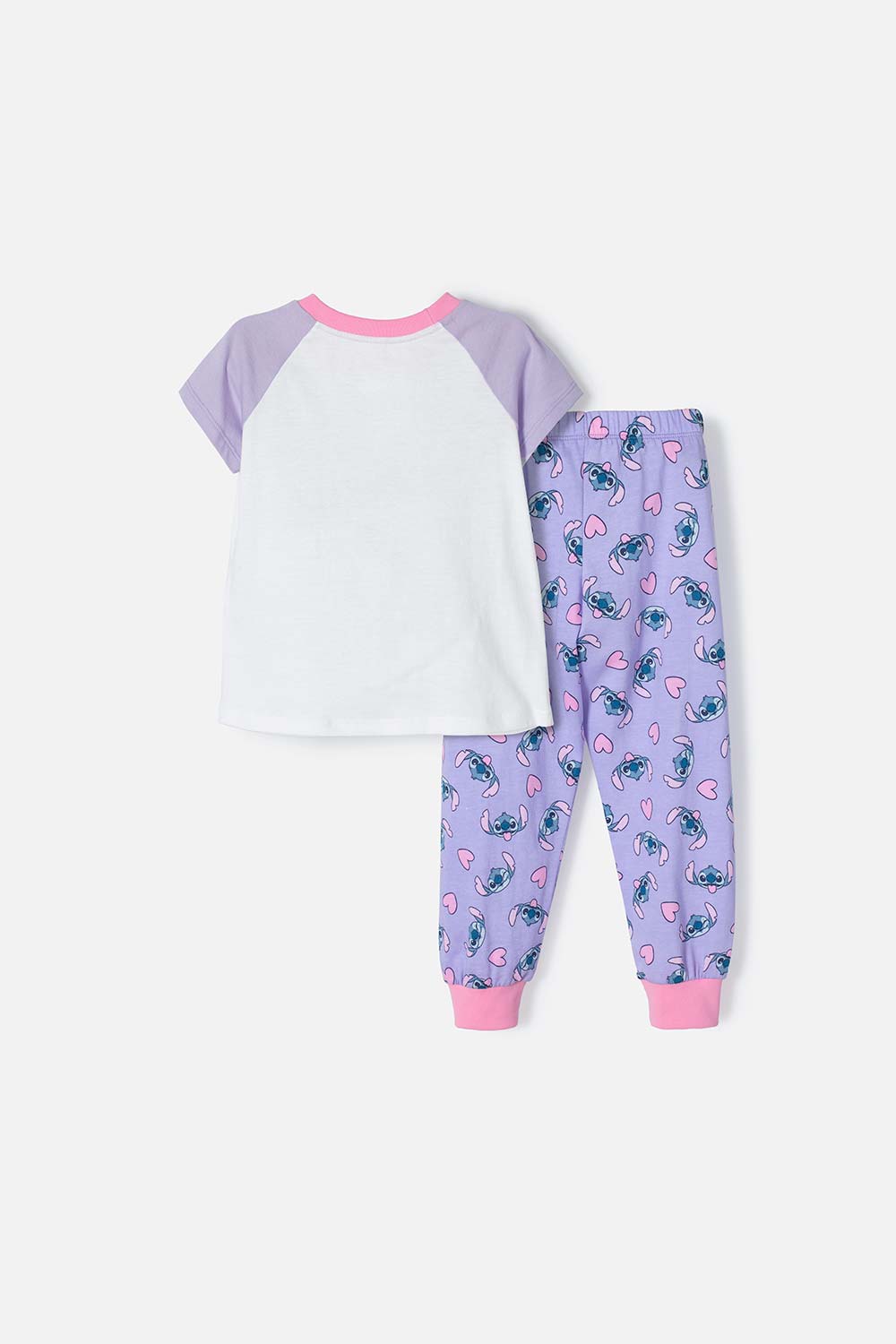 PIJAMA DE STITCH MULTICOLOR DE MANGA CORTA PARA NIÑA 2T A 5T