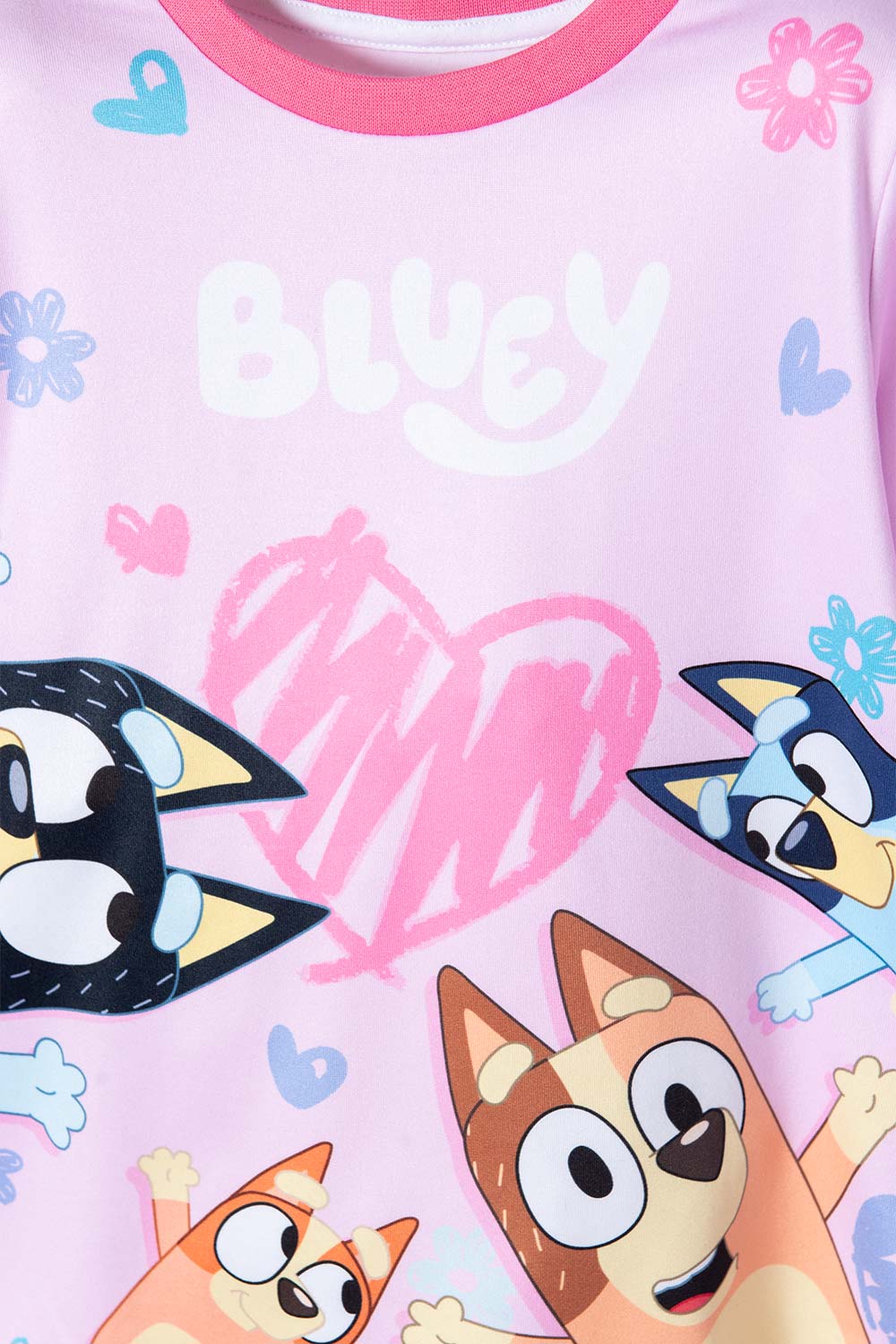 PIJAMA DE BLUEY PANTALÓN LARGO ROSADO PARA NIÑA 2T A 6T