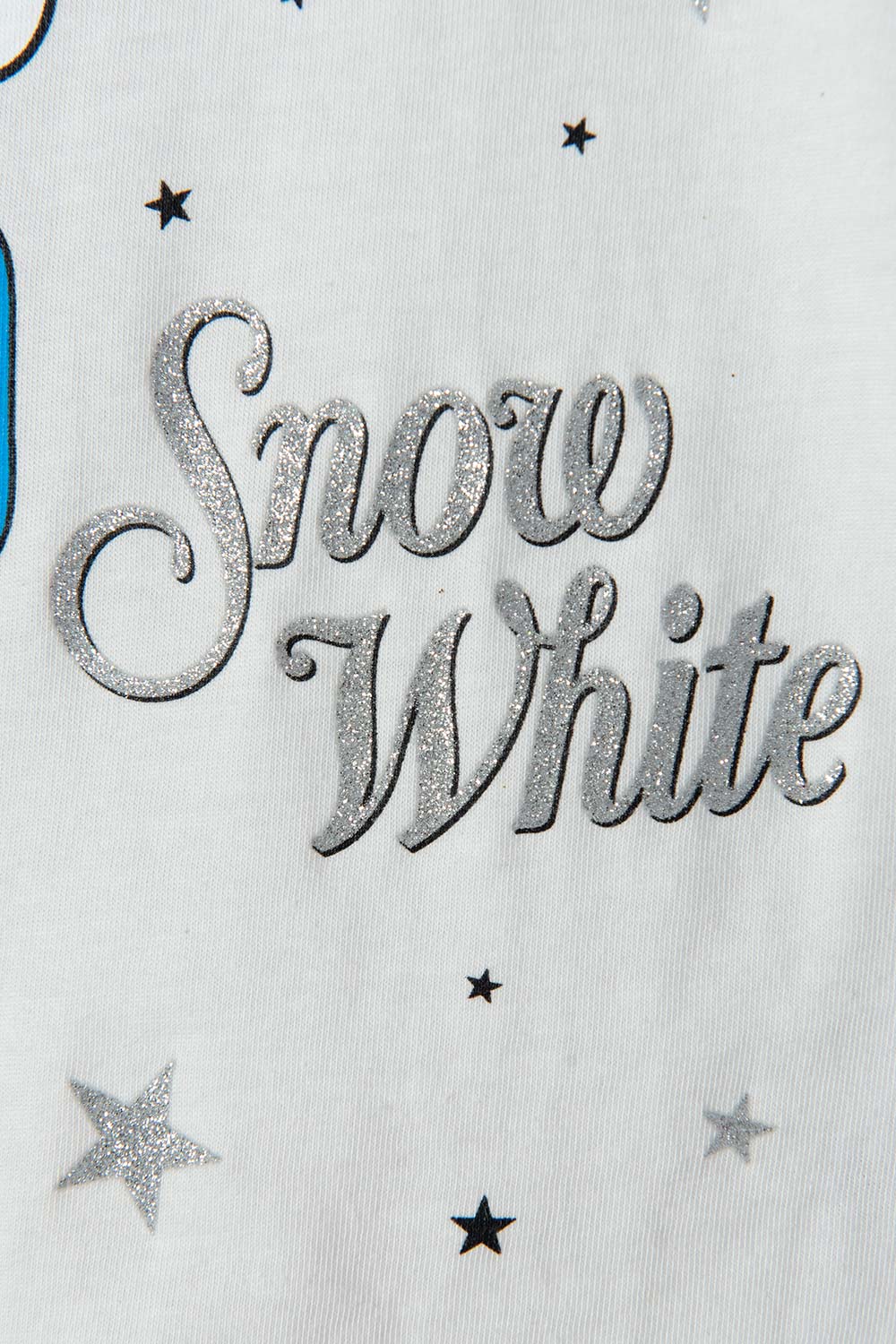 CAMISETA DE BLANCANIEVES MARFIL ESTAMPADA EN FRENTE PARA NIÑA 2T A 5T