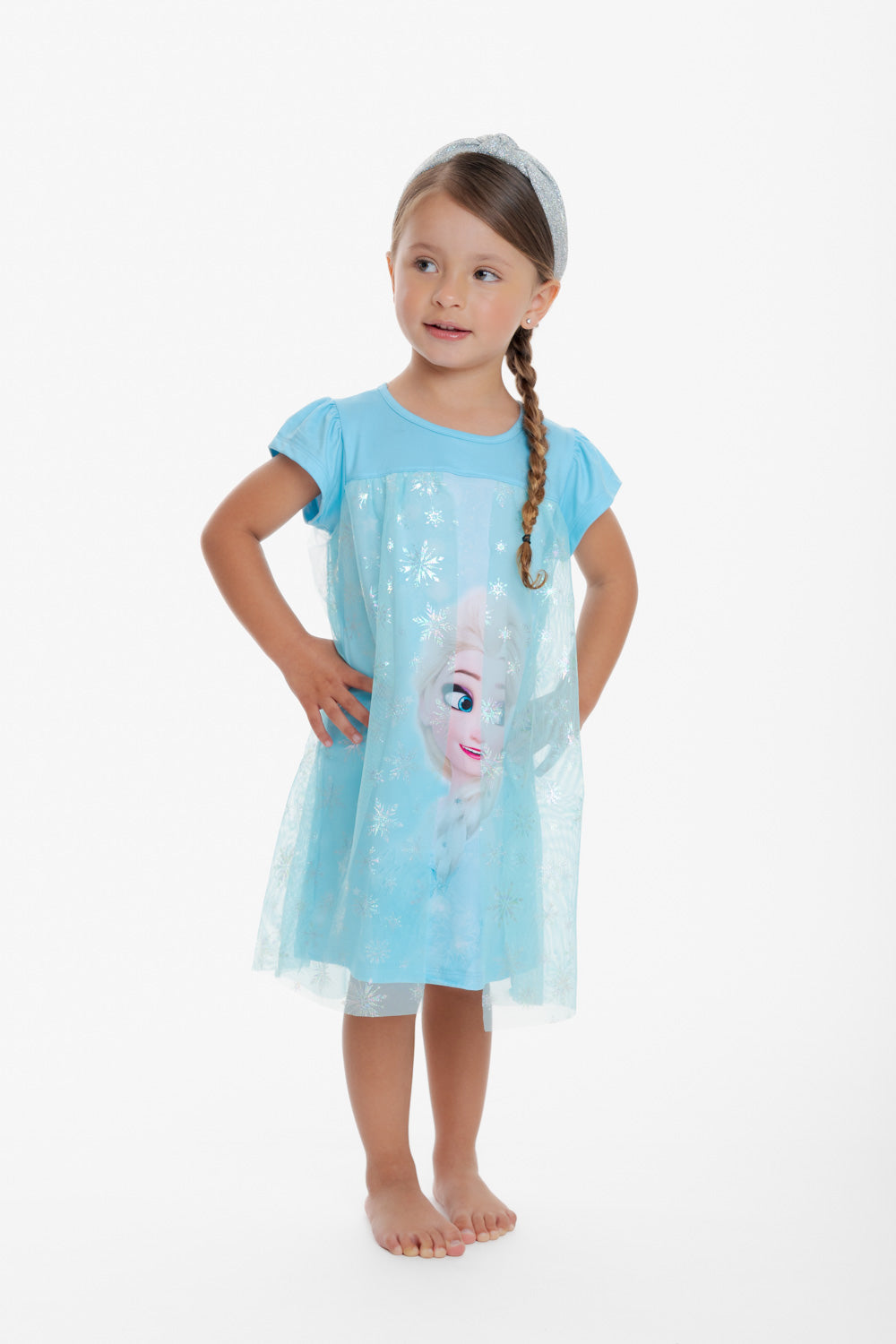 PIJAMA DE FROZEN TIPO BATOLA AZUL PARA NIÑA 2T A 5T