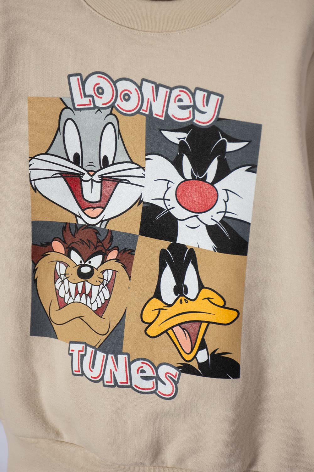 BUZO DE LOS LOONEY TUNES CAQUI CERRADO PARA NIÑO 2T A 5T