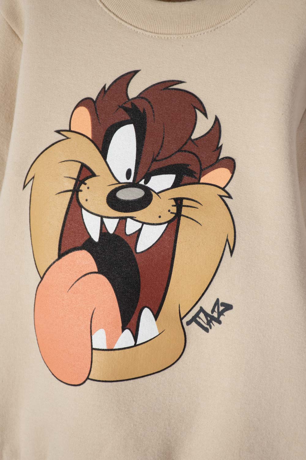 BUZO DE LOS LOONEY TUNES CAQUI ESTAMPADO EN FRENTE PARA BEBÉ NIÑO