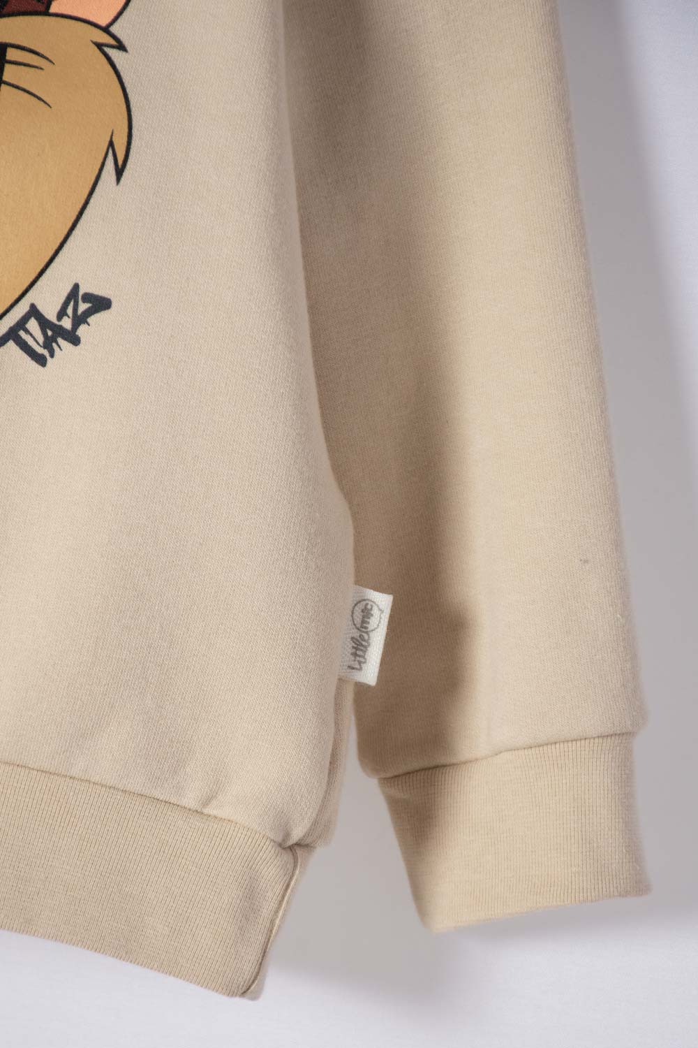 BUZO DE LOS LOONEY TUNES CAQUI ESTAMPADO EN FRENTE PARA BEBÉ NIÑO