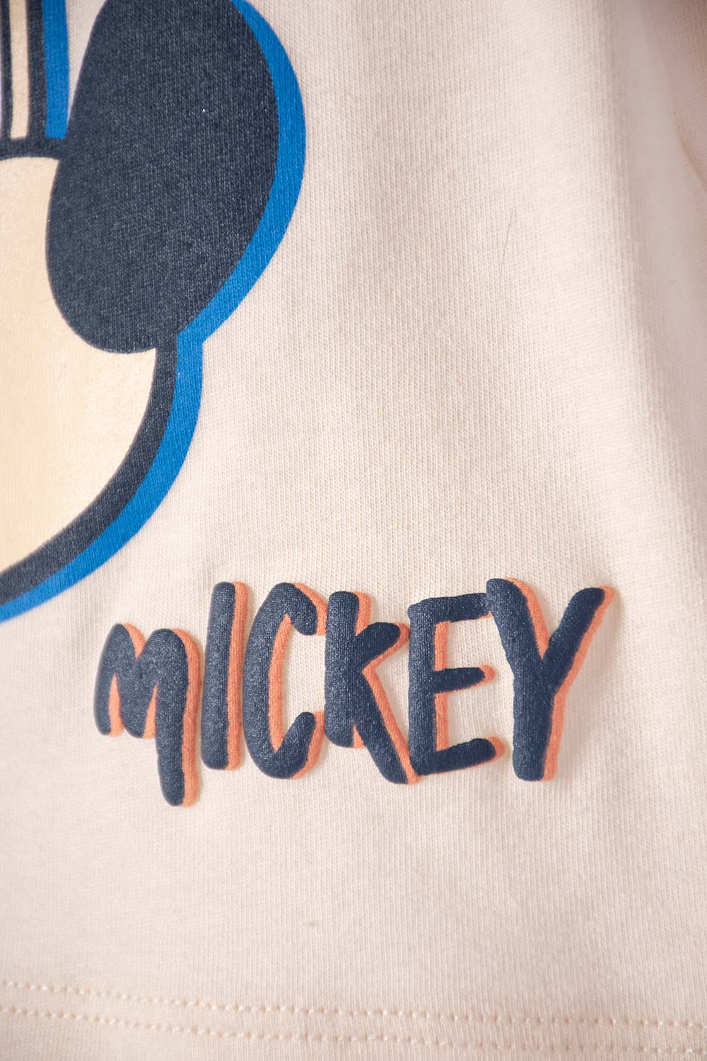 CAMISETA DE MICKEY MOUSE MARFIL OSCURO MANGA LARGA PARA NIÑO 2T A 5T