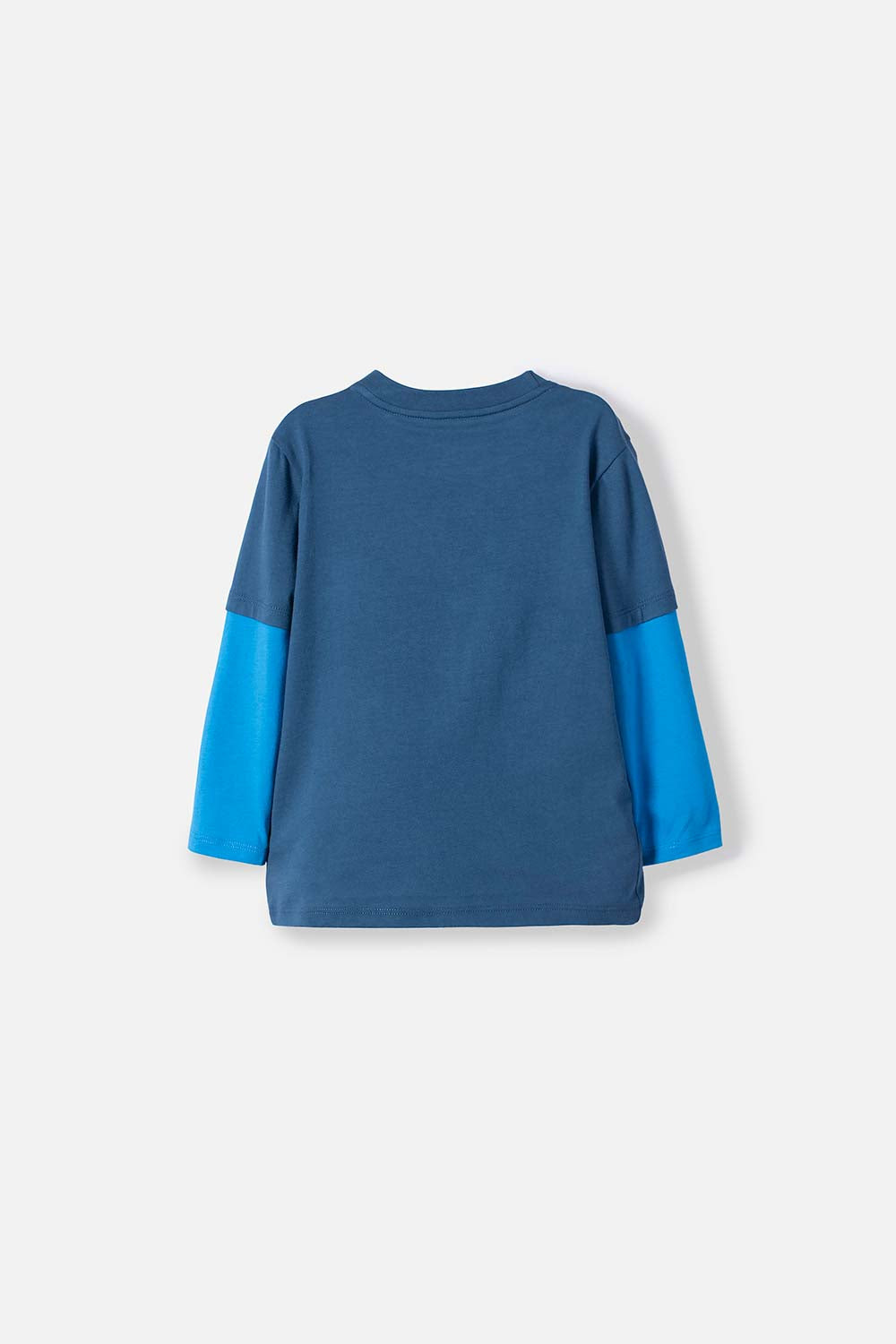 CAMISETA DE MICKEY MOUSE AZUL MANGA LARGA PARA NIÑO 2T A 5T