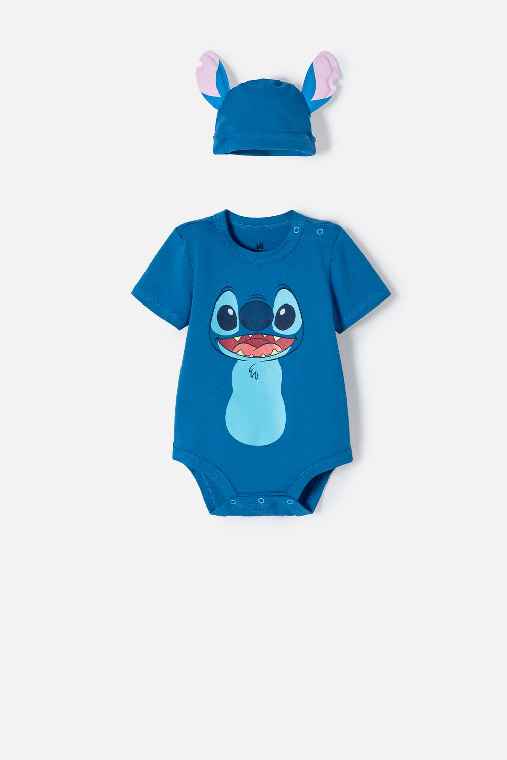 BODY DE STITCH CON GORRO AZUL PARA BEBÉ NIÑA