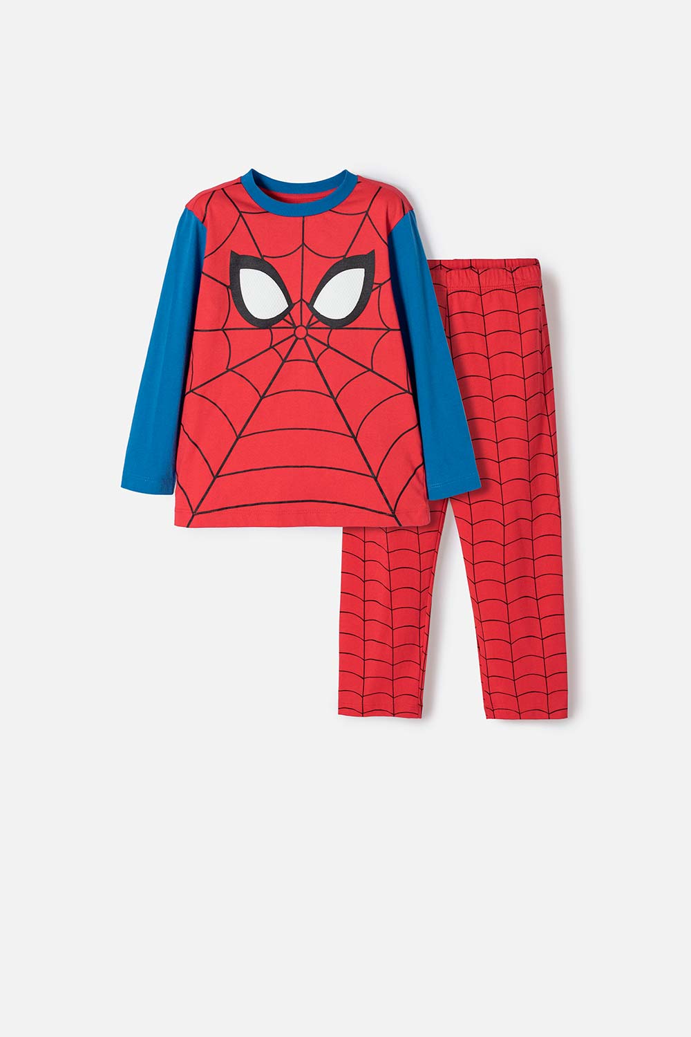 PIJAMA DE SPIDER-MAN CON PANTALÓN LARGO ROJO PARA NIÑO 2T A 5T