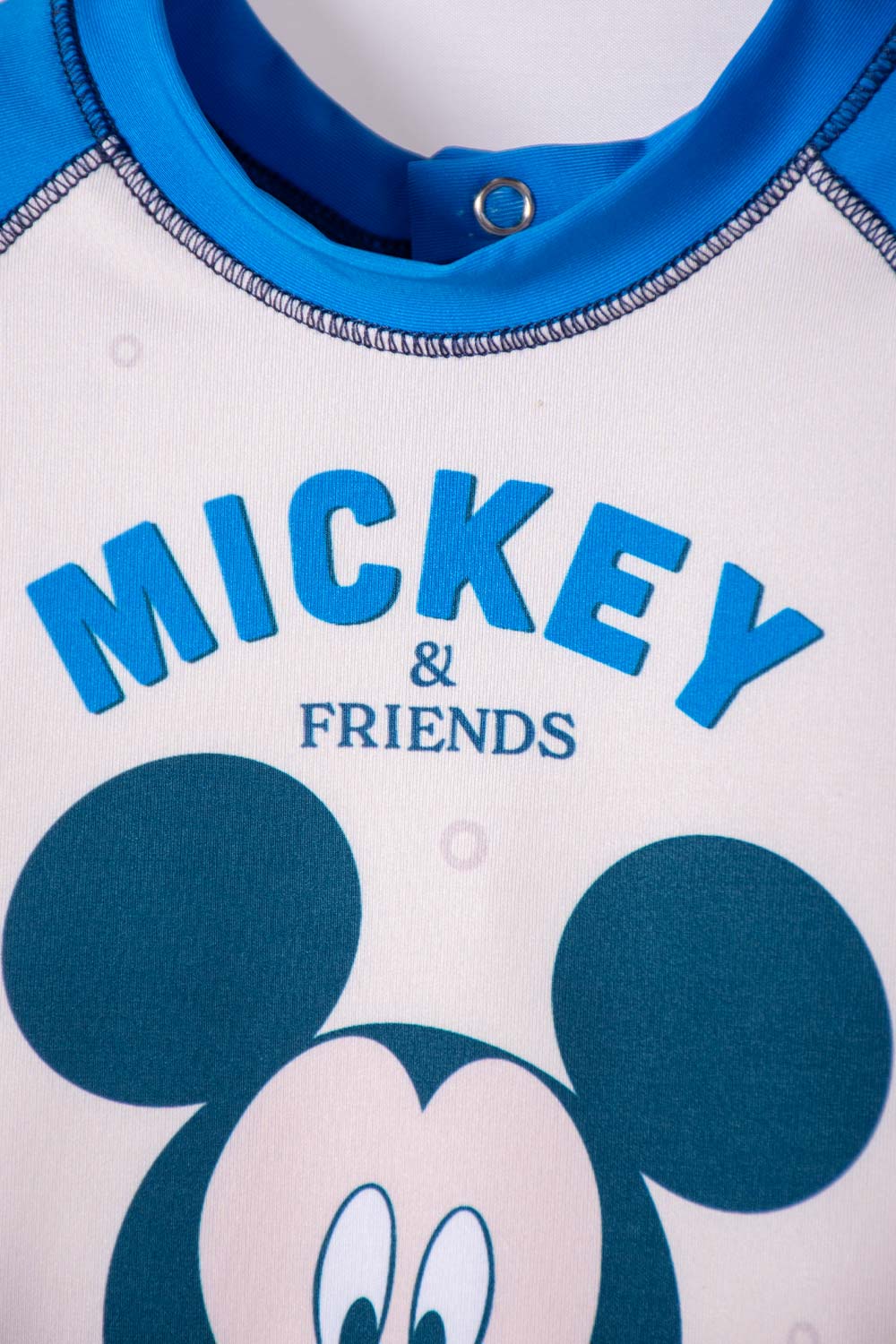 CONJUNTO DE BAÑO DE MICKEY MOUSE AZUL MANGA LARGA PARA BEBÉ NIÑO