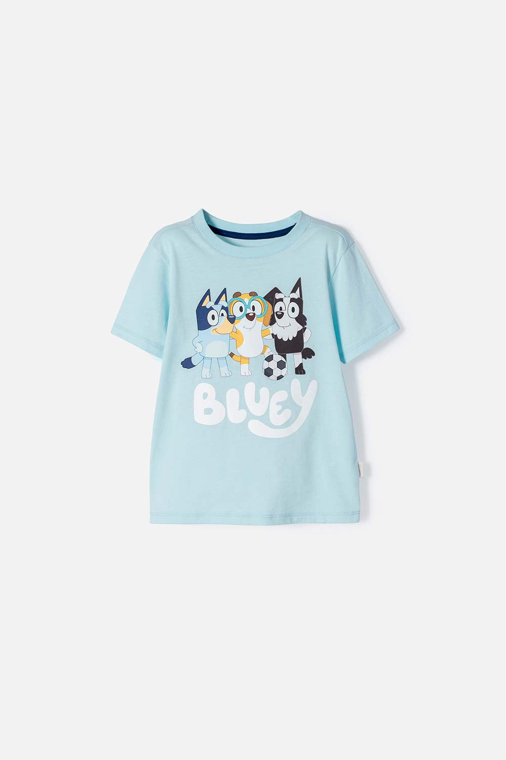 CAMISETA DE BLUEY AZUL MANGA CORTA PARA NIÑO 2T A 6T