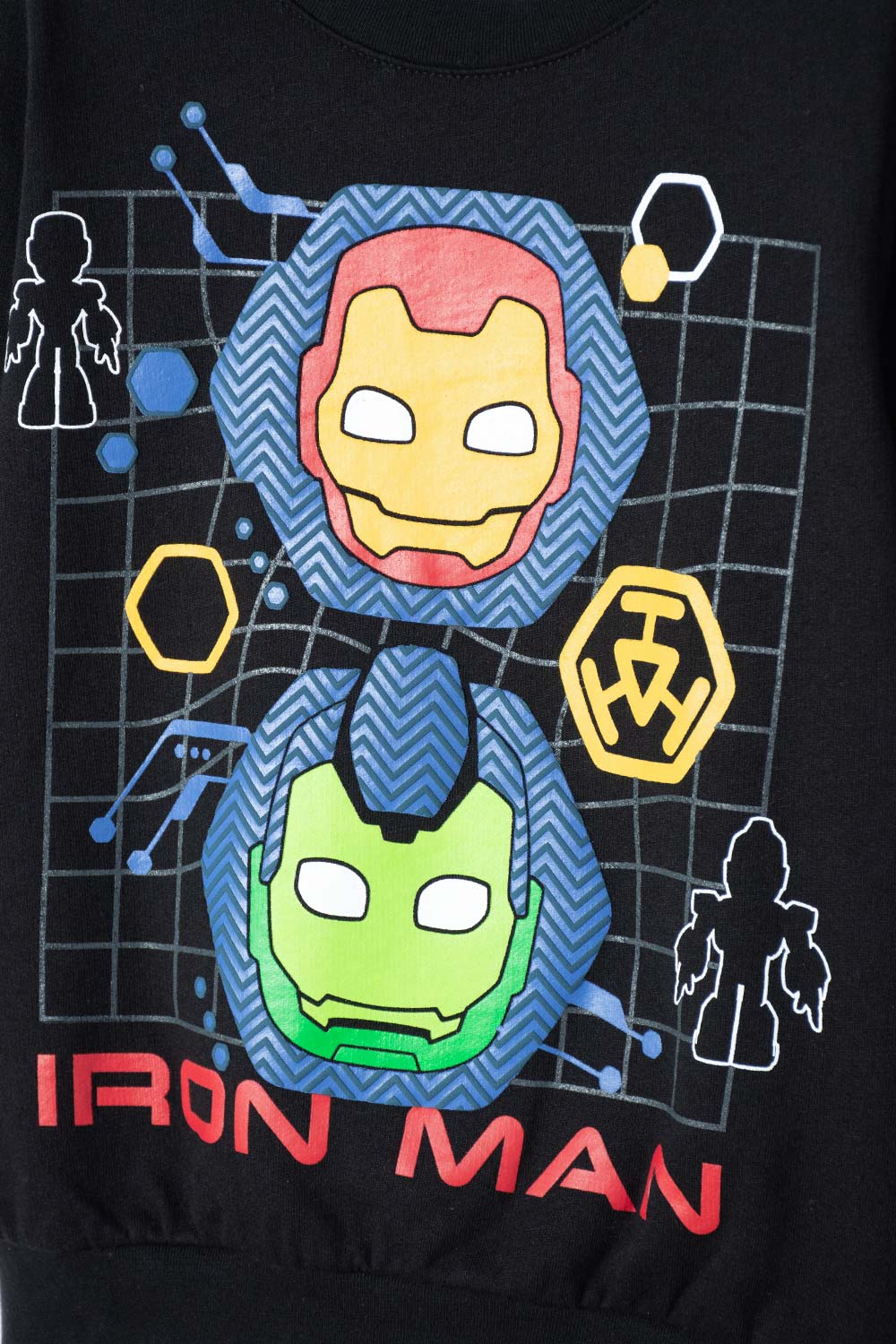 BUZO DE IRONMAN CERRADO NEGRO PARA NIÑO 2T A 5T