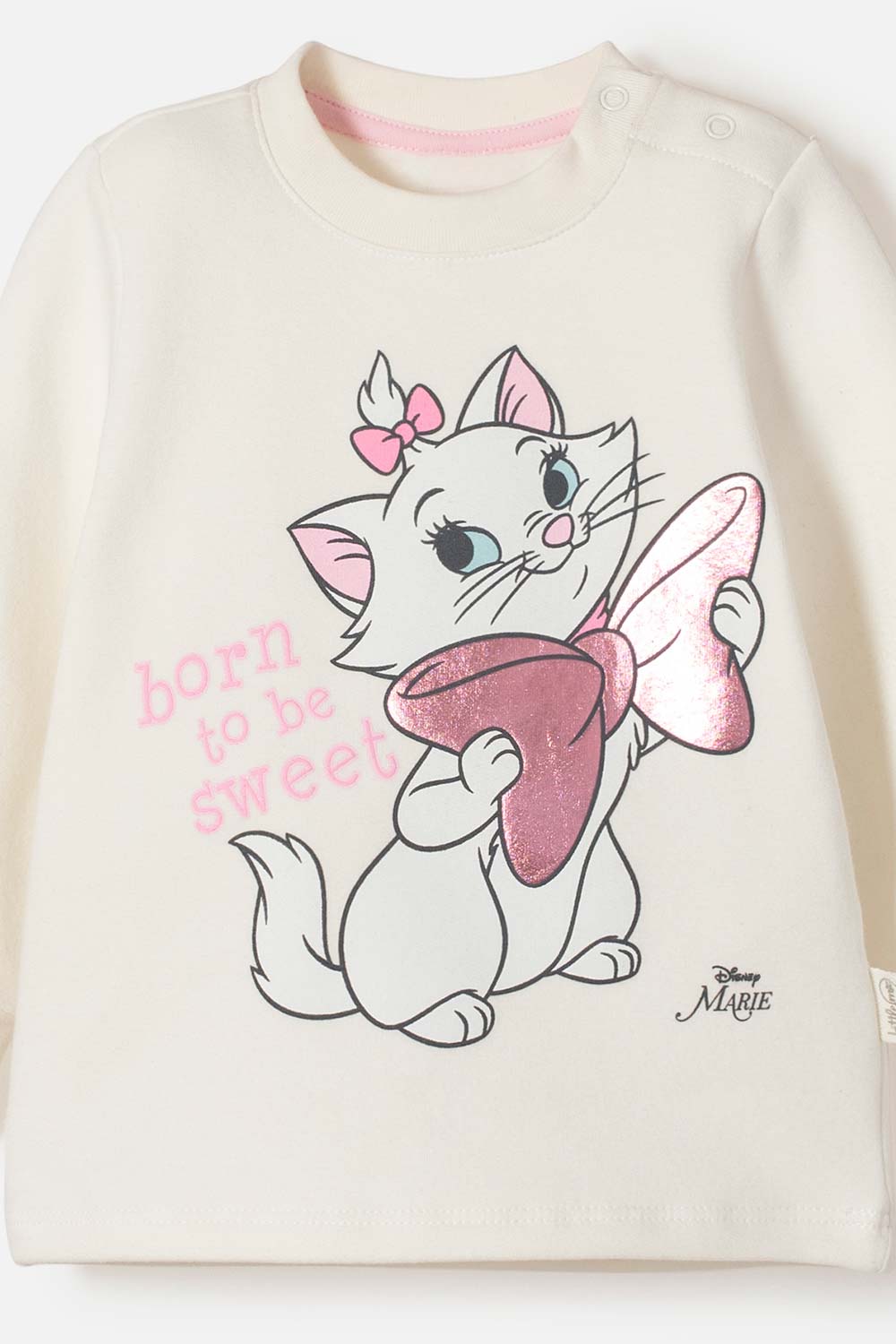 CONJUNTO DE LA GATA MARIE CON PANTALÓN LARGO PARA BEBÉ NIÑA