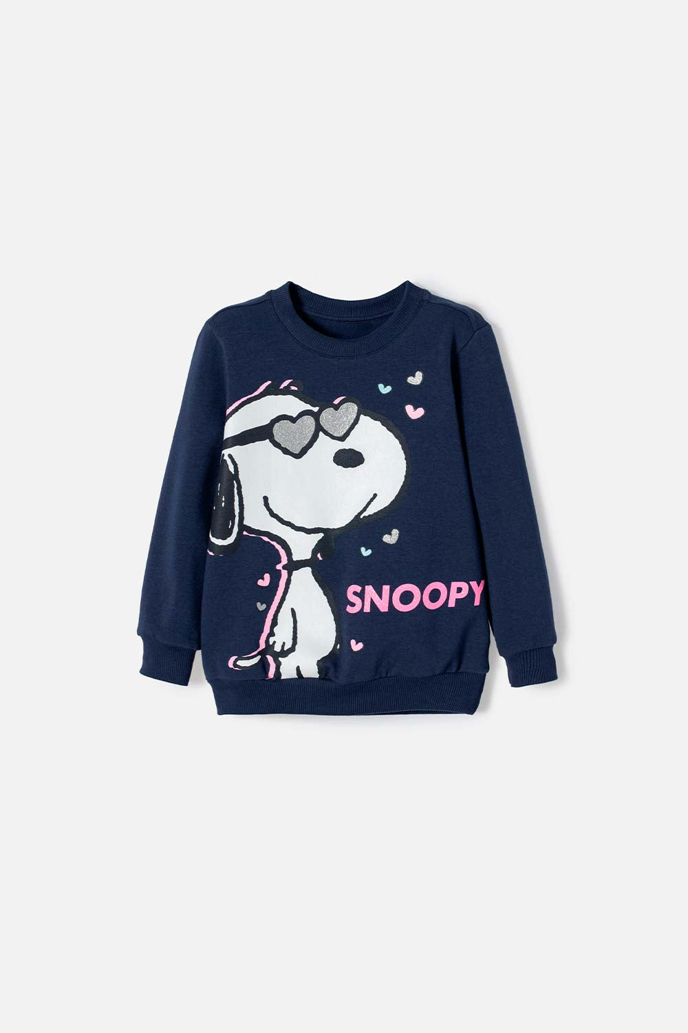 BUZO DE SNOOPY CERRADO AZUL PARA NIÑA 2T A 5T