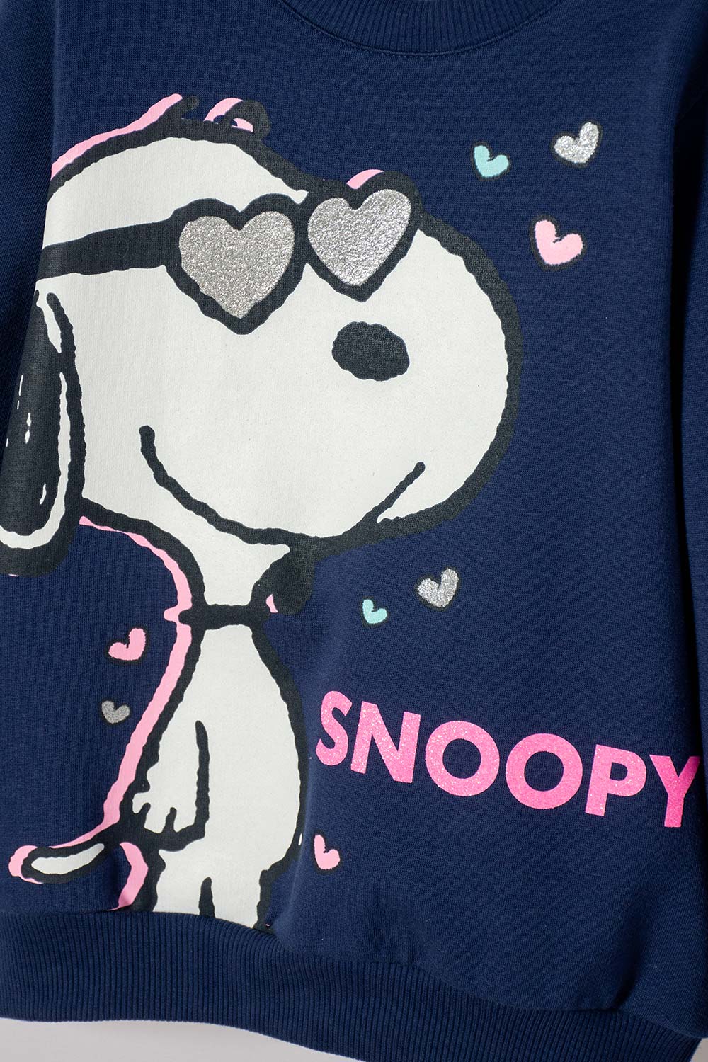 BUZO DE SNOOPY CERRADO AZUL PARA NIÑA 2T A 5T