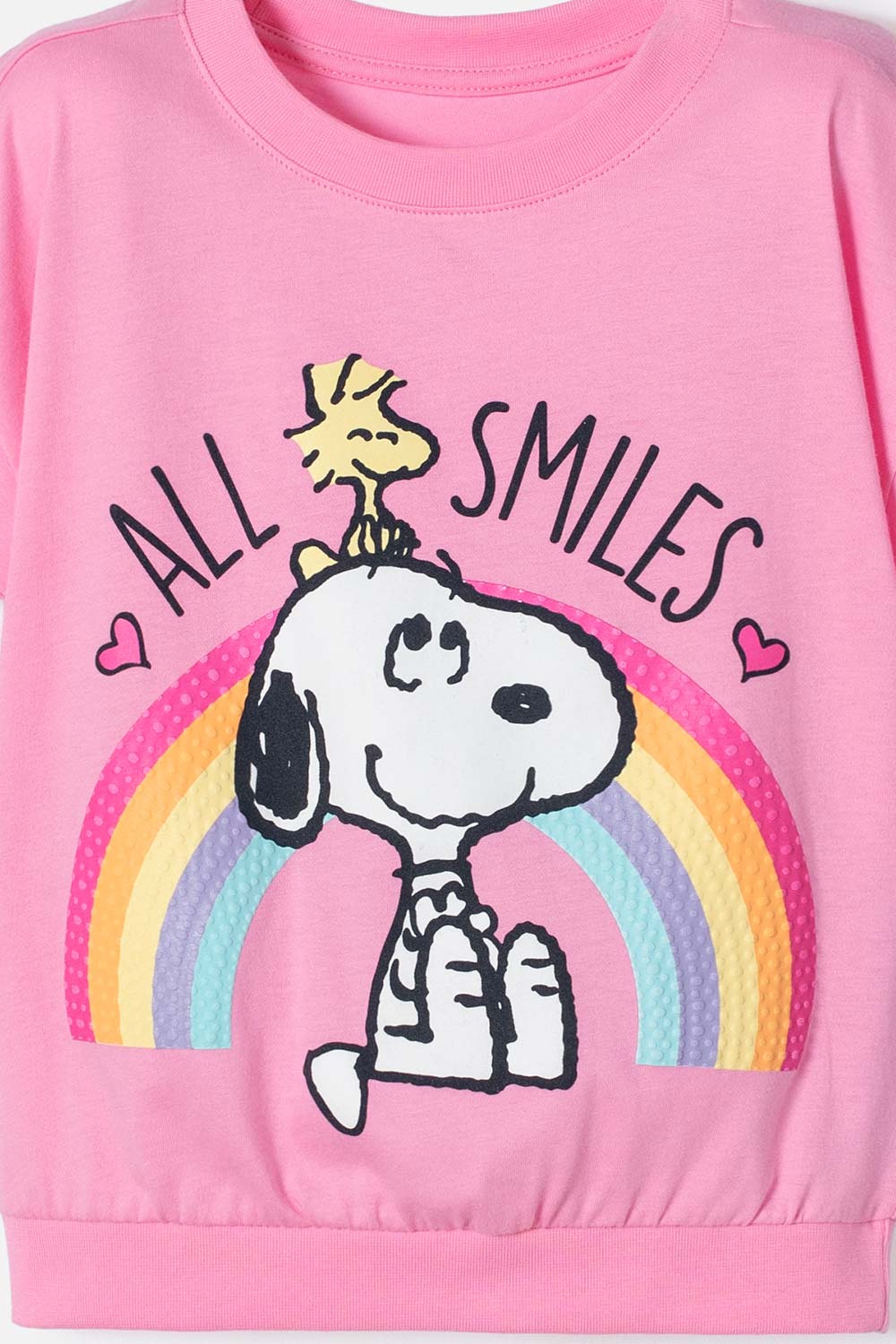 CAMISETA DE SNOOPY MANGA CORTA PARA NIÑA 2T A 5T