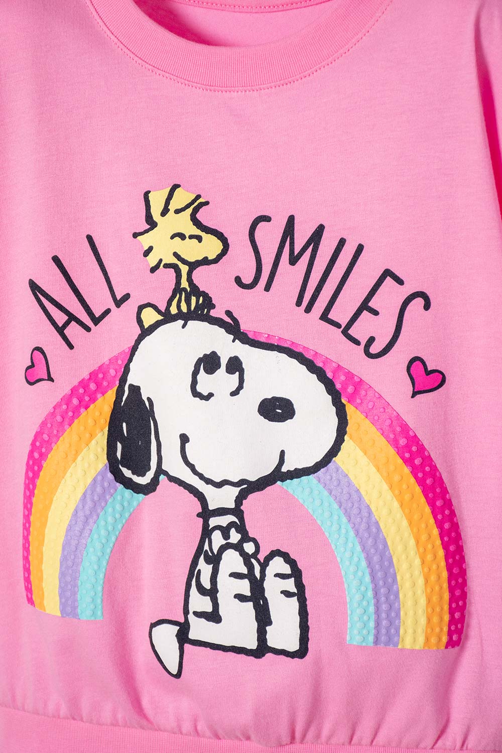 CAMISETA DE SNOOPY MANGA CORTA PARA NIÑA 2T A 5T