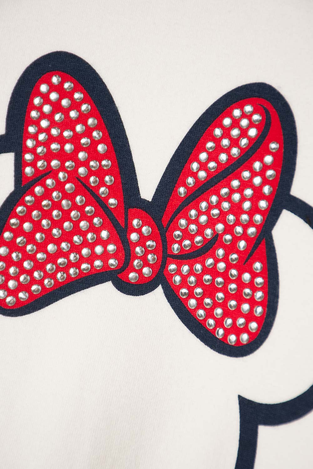 BUZO DE MINNIE MOUSE CERRADO MARFIL PARA NIÑA 2T A 5T
