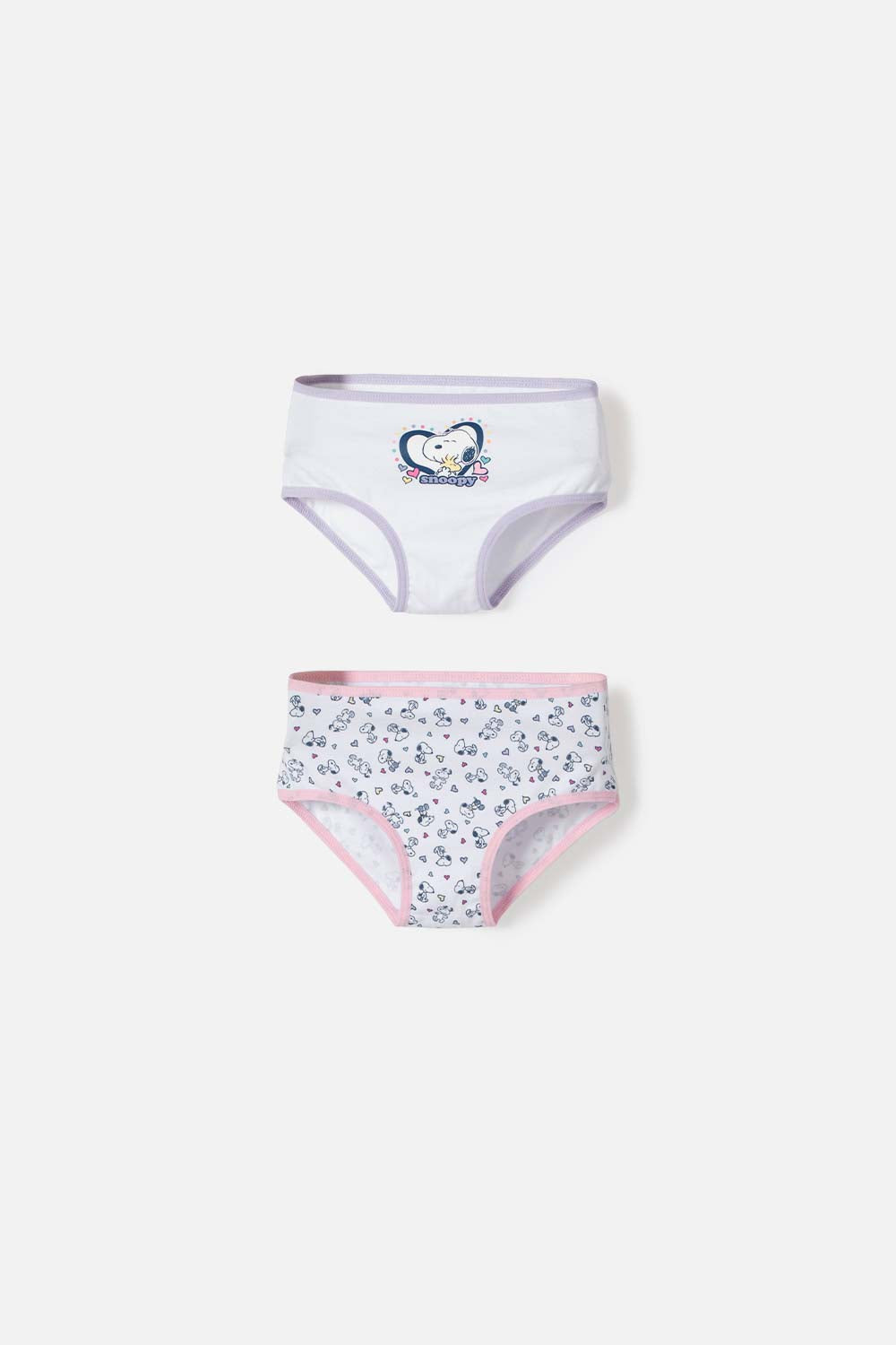 PACK X2 PANTIES DE SNOOPY MULTICOLOR PARA NIÑA 2T A 5T
