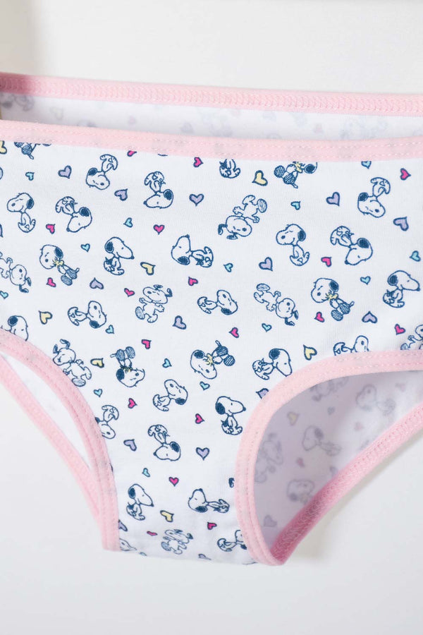 PACK X2 PANTIES DE SNOOPY MULTICOLOR PARA NIÑA 2T A 5T