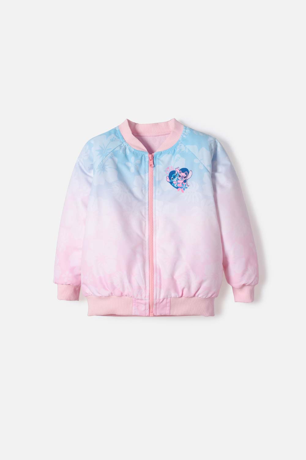 CHAQUETA DE STITCH CON CIERRE MULTICOLOR PARA NIÑA 2T A 5T