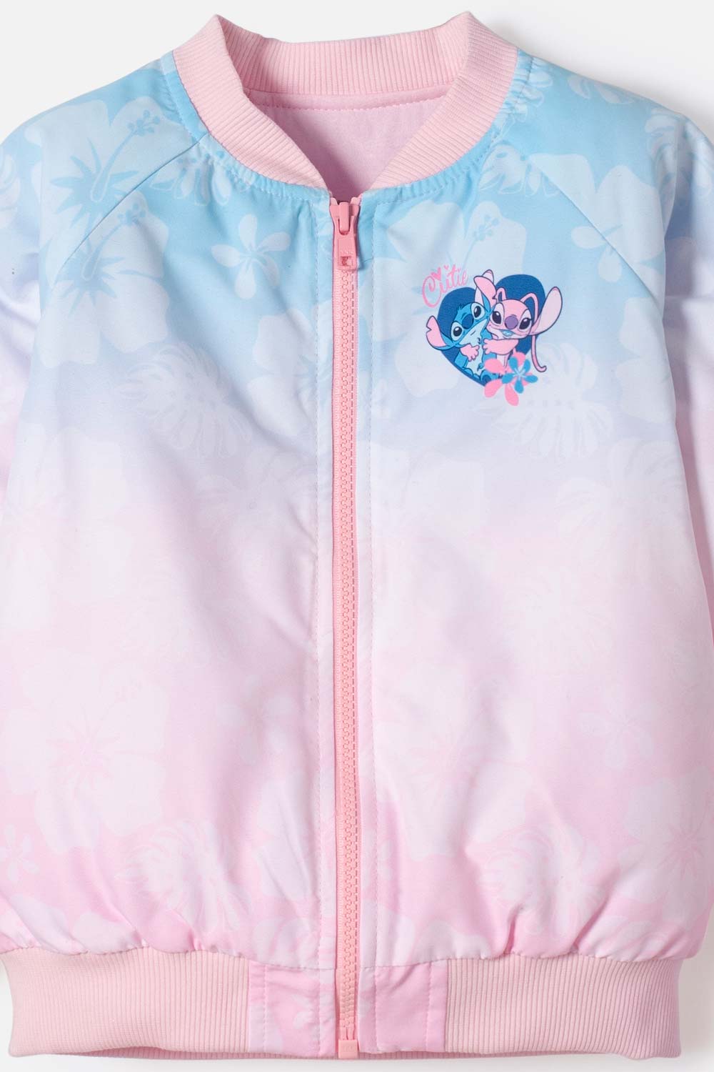 CHAQUETA DE STITCH CON CIERRE MULTICOLOR PARA NIÑA 2T A 5T