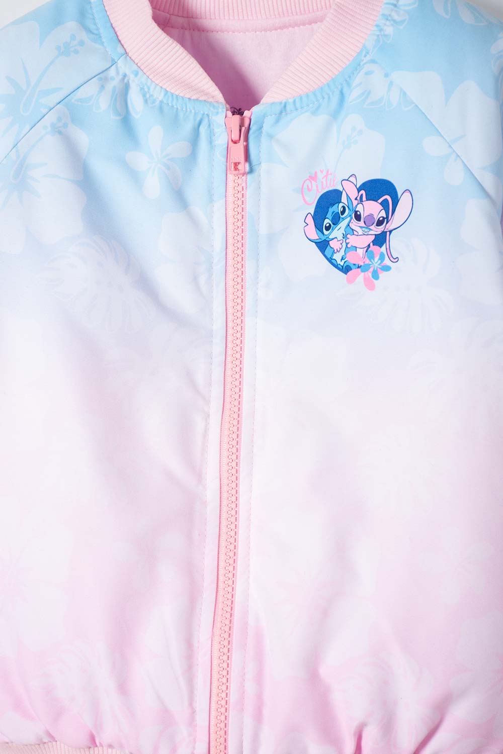 CHAQUETA DE STITCH CON CIERRE MULTICOLOR PARA NIÑA 2T A 5T