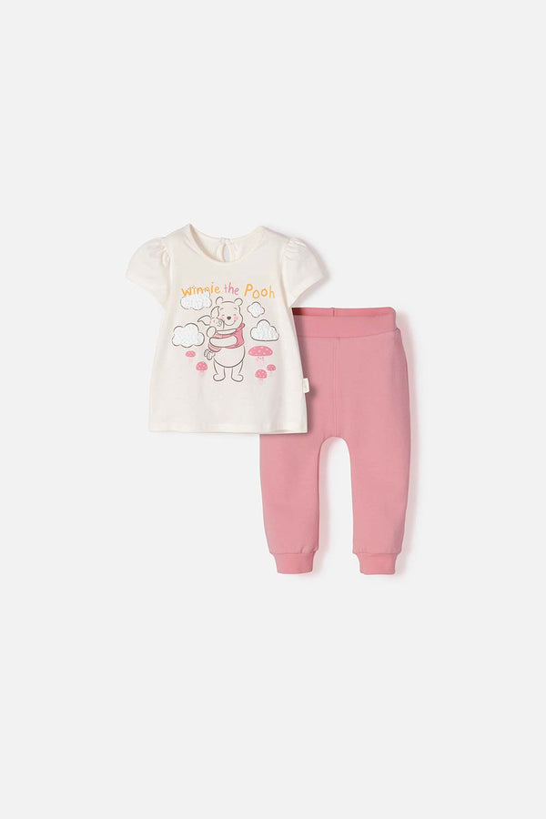 CONJUNTO DE WINNIE THE POOH MARFIL