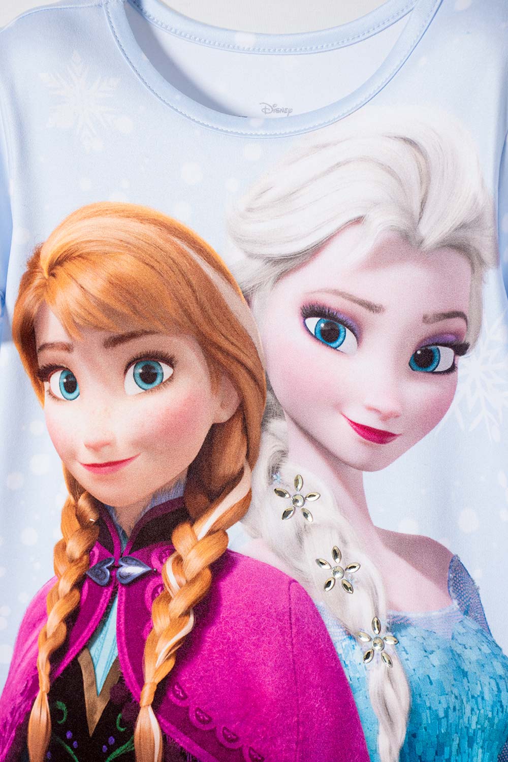 CAMISETA DE FROZEN MANGA CORTA AZUL CIELO PARA NIÑA 2T A 6T