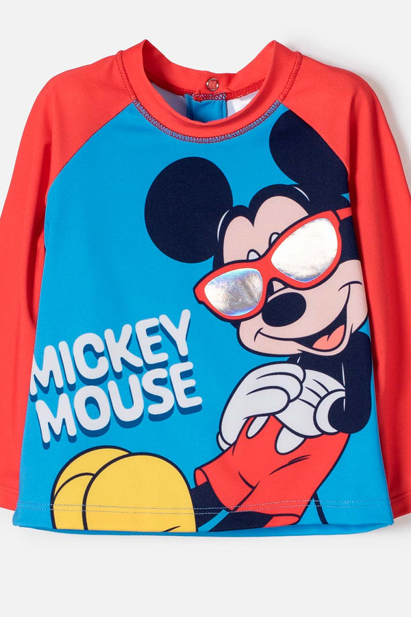 CONJUNTO DE BAÑO DE MICKEY MULTICOLOR PARA BEBÉ NIÑO