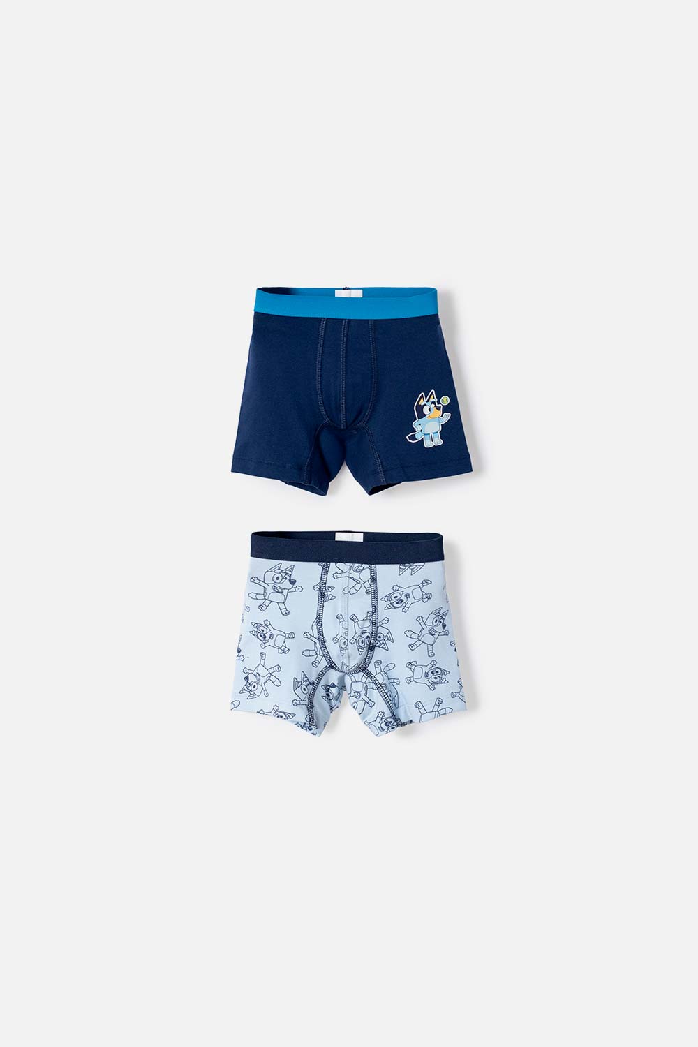 PACK X2 BOXER DE BLUEY AZUL PARA NIÑO 2T A 6T