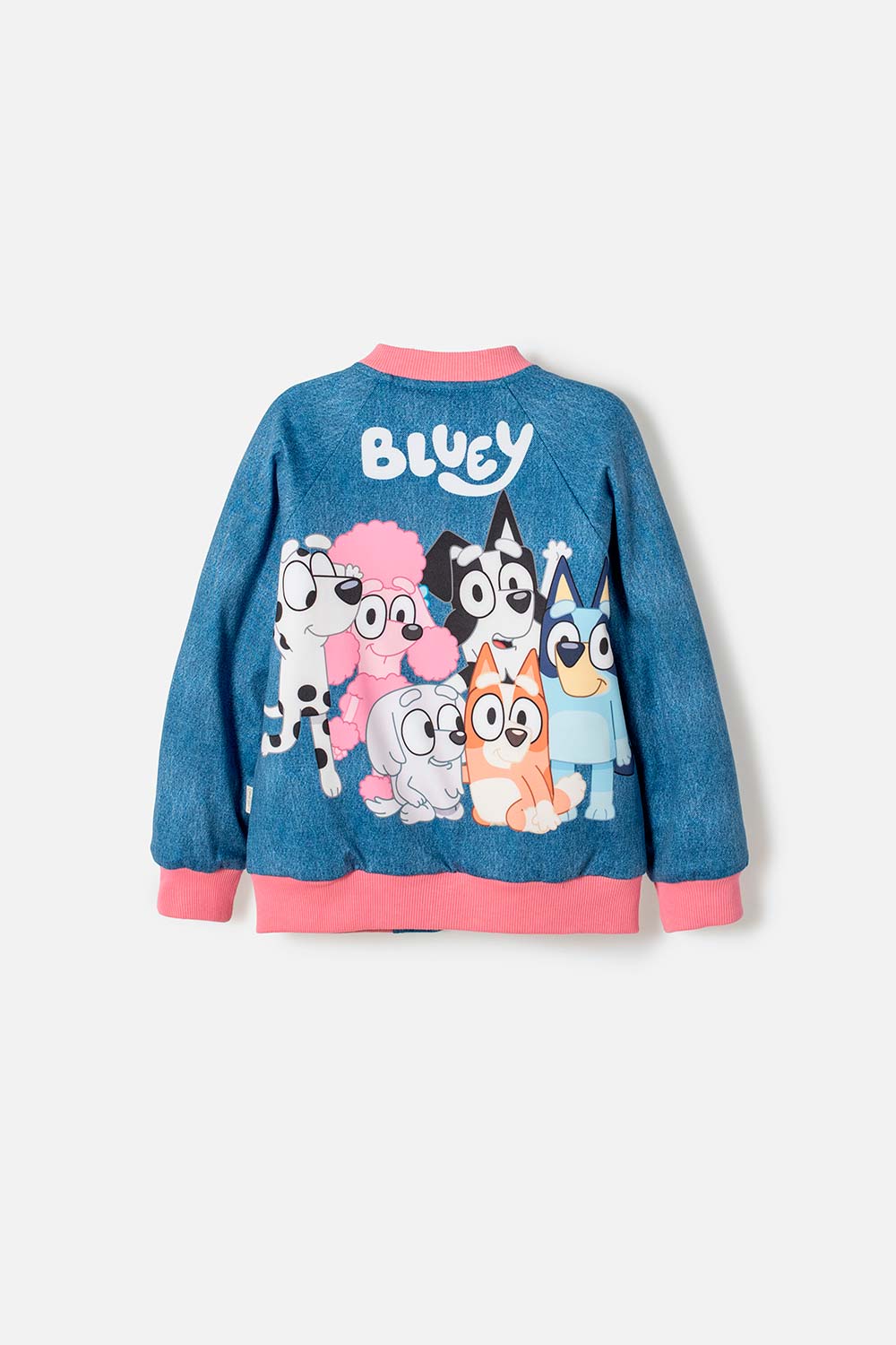 CHAQUETA DE BLUEY CON CIERRE MULTICOLOR PARA NIÑA 2T A 6T