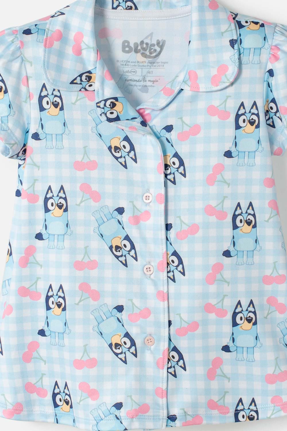 PIJAMA DE BLUEY MULTICOLOR DE PANTALÓN LARGO PARA NIÑA 2T A 6T