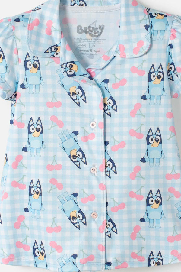 PIJAMA DE BLUEY MULTICOLOR DE PANTALÓN LARGO PARA NIÑA 2T A 6T
