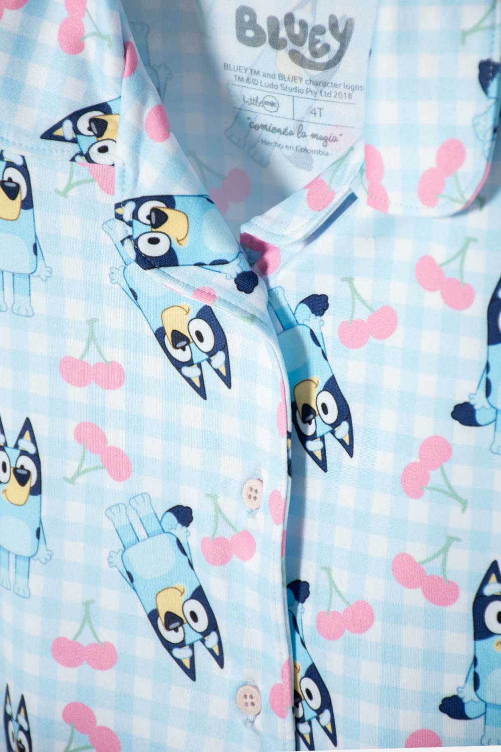 PIJAMA DE BLUEY MULTICOLOR DE PANTALÓN LARGO PARA NIÑA 2T A 6T