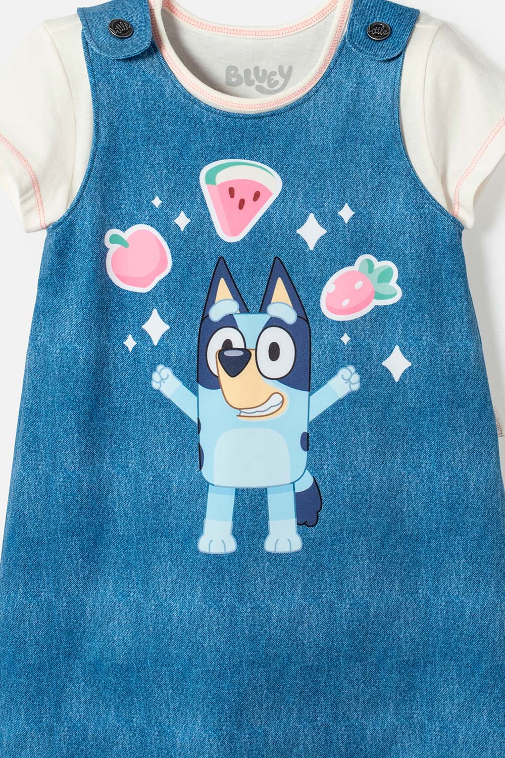 VESTIDO DE BLUEY MULTICOLOR CORTO PARA NIÑA 2T A 6T