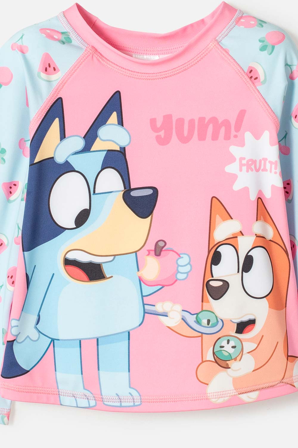 CONJUNTO DE BAÑO DE BLUEY MANGA LARGA MULTICOLOR PARA NIÑA 2T A 6T