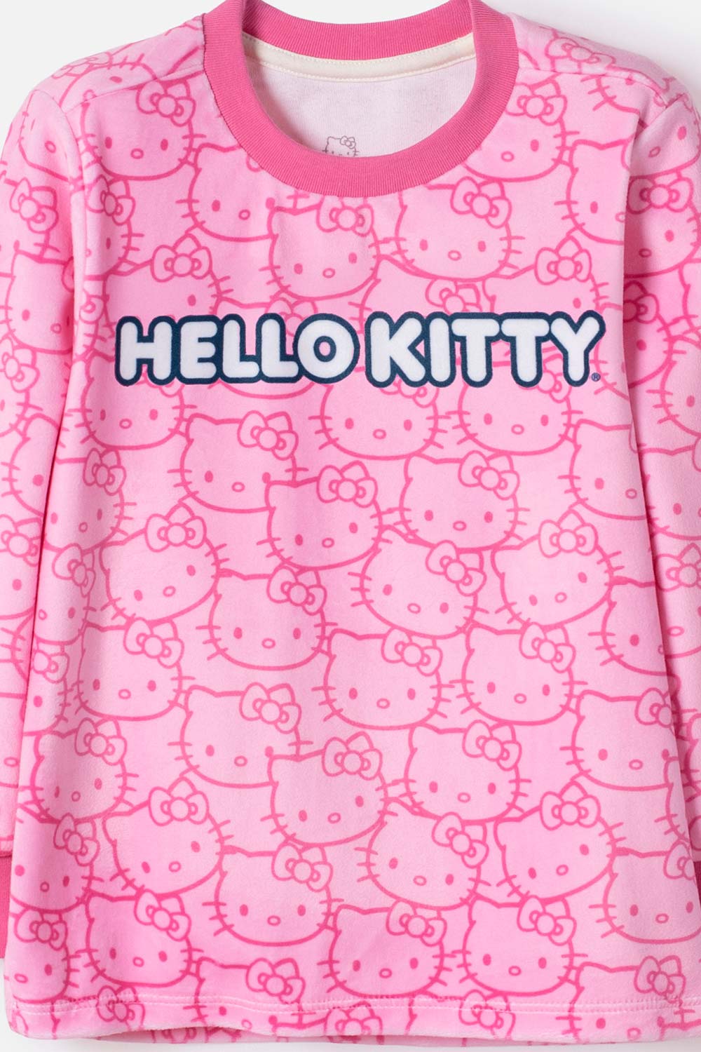 PIJAMA DE HELLO KITTY PANTALÓN LARGO ROSADO PARA NIÑA 2T A 6T