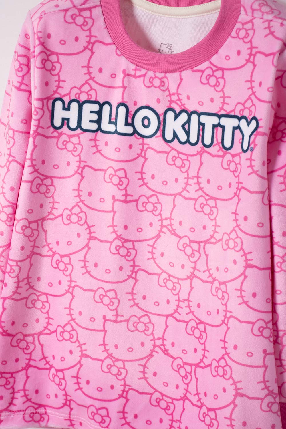 PIJAMA DE HELLO KITTY PANTALÓN LARGO ROSADO PARA NIÑA 2T A 6T