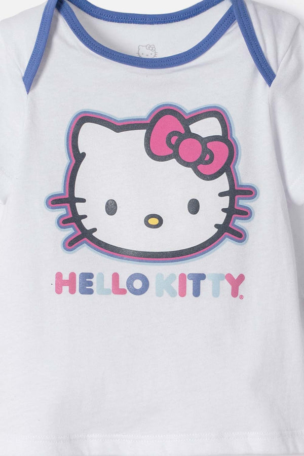 PIJAMA DE HELLO KITTY PANTALÓN LARGO MULTICOLOR PARA BEBÉ NIÑA