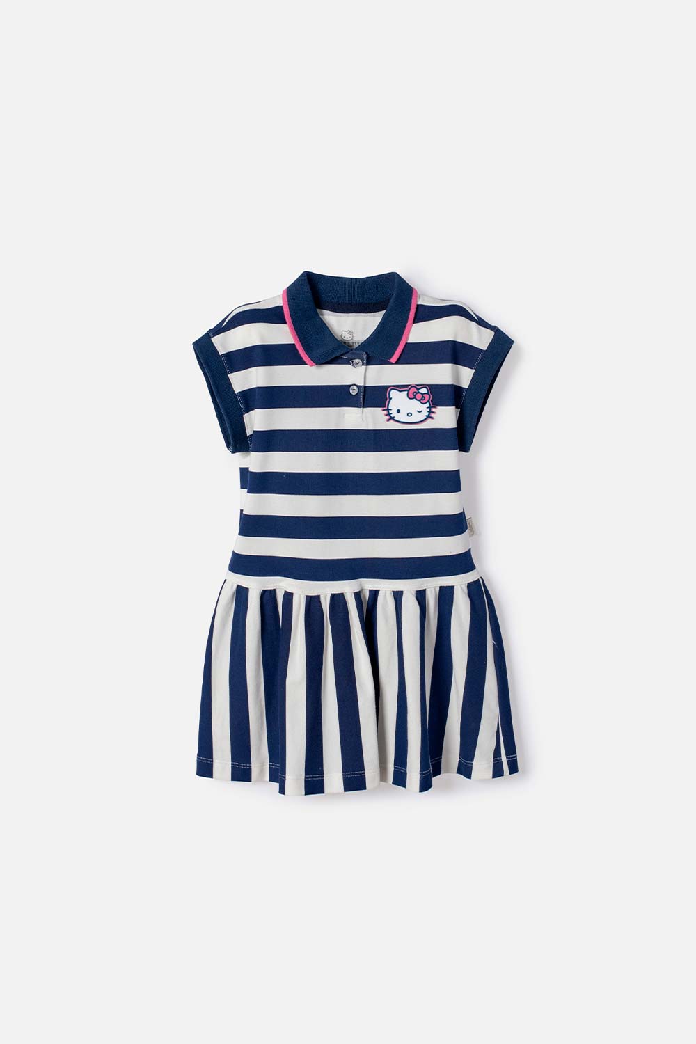 VESTIDO DE HELLO KITTY MANGA CORTA MULTICOLOR PARA NIÑA 2T A 6T