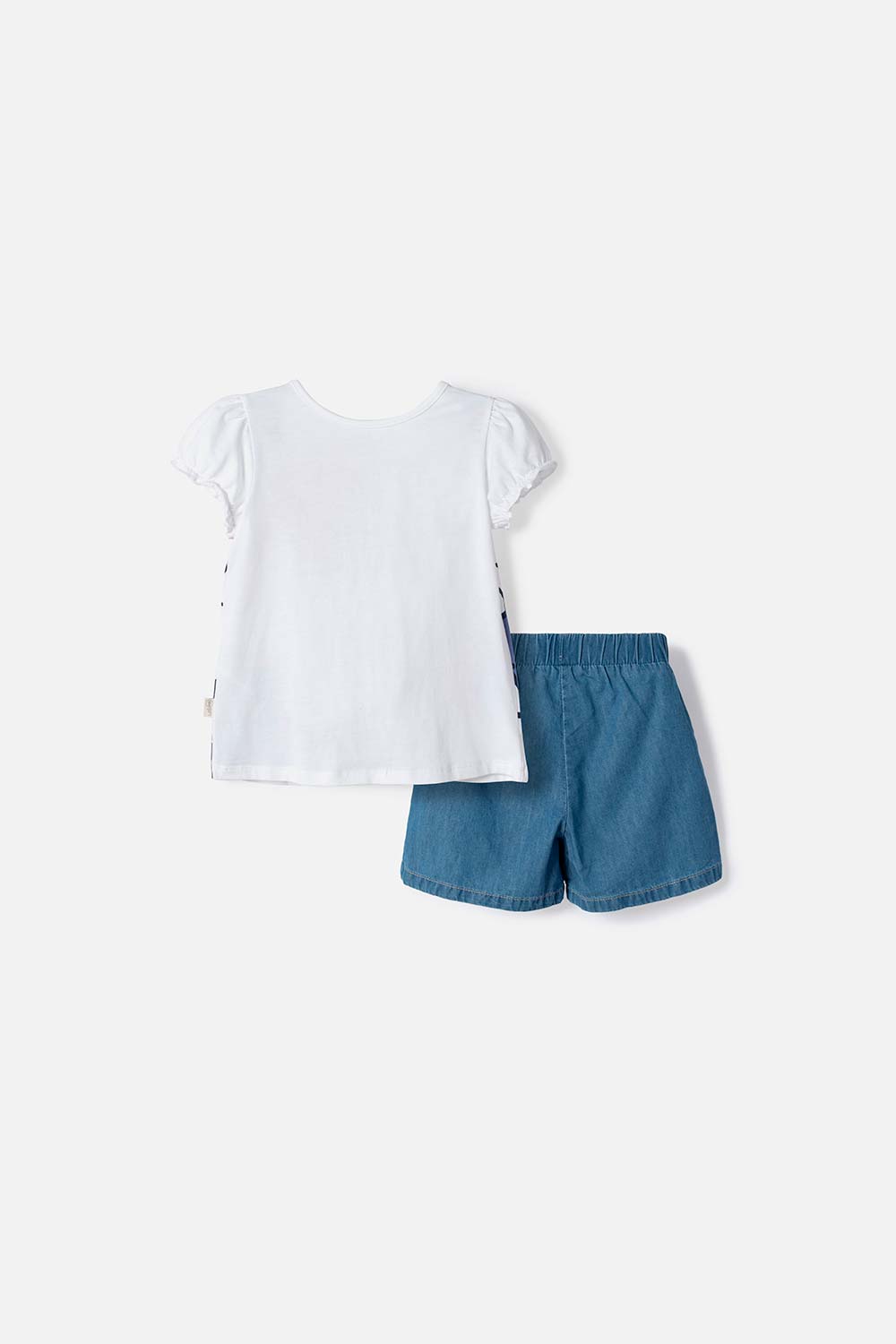 CONJUNTO DE HELLO KITTY CON SHORT MULTICOLOR PARA NIÑA 2T A 6T