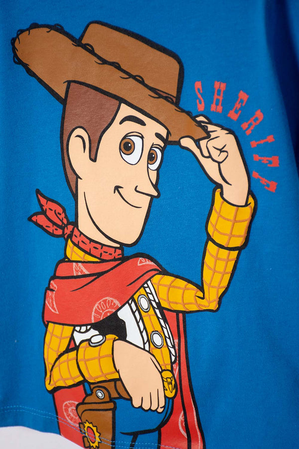 CAMISETA DE TOY STORY MANGA CORTA AZUL PARA NIÑO 2T A 6T