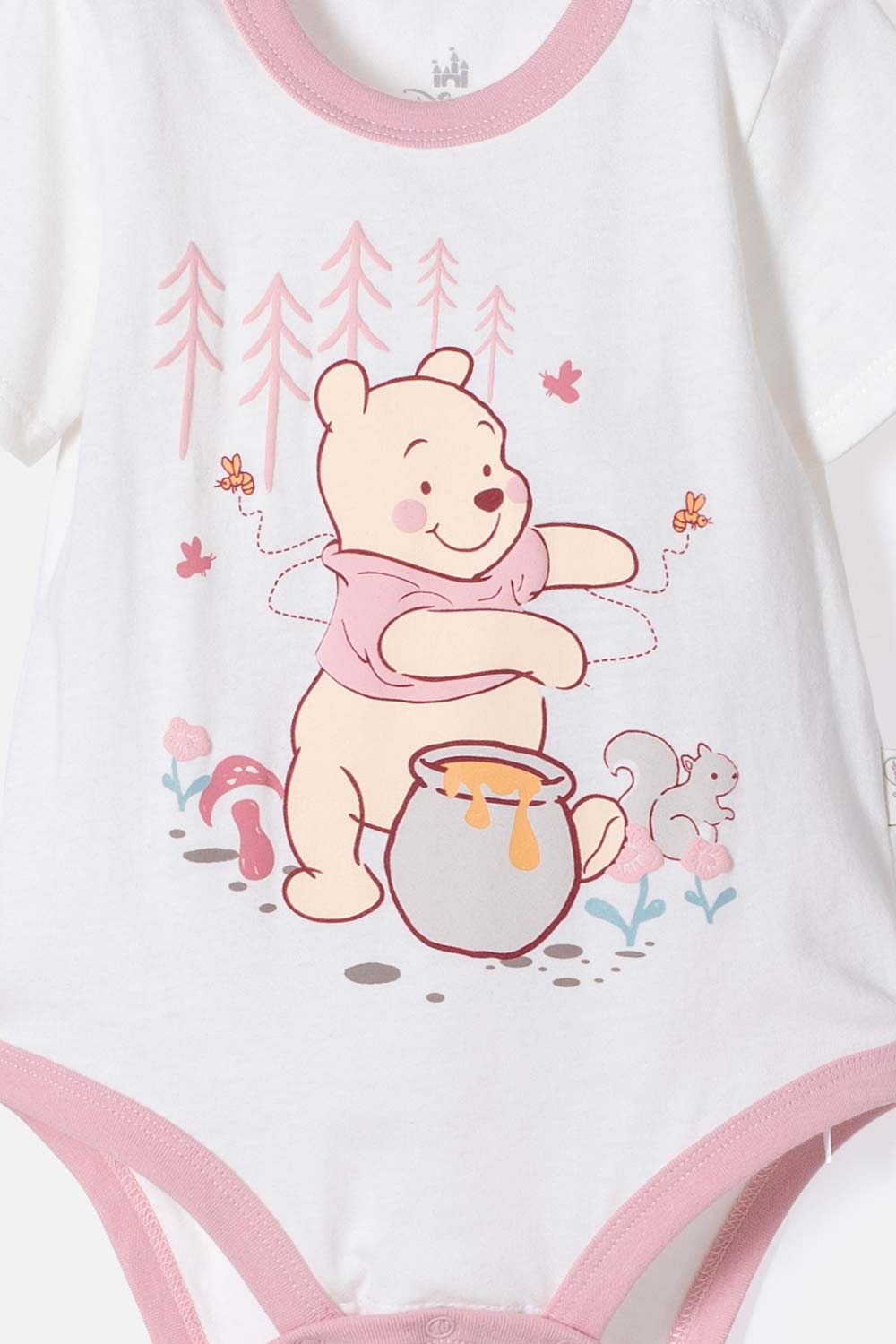 BODY DE WINNIE THE POOH MANGA CORTA MARFIL PARA NIÑA