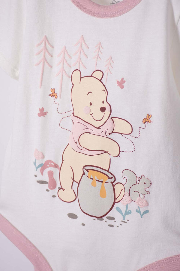 BODY DE WINNIE THE POOH MANGA CORTA MARFIL PARA NIÑA