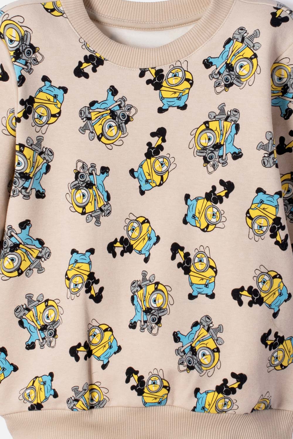 CONJUNTO LOS MINIONS PANTALÓN LARGO CAQUI PARA NIÑO 2T A 6T